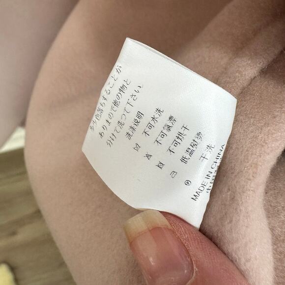 TSE 100% Cashmere Pale Pink Button Front Notch Collar Pockets 8 - Picture 10 of 14